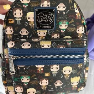 Loungefly Pop! The office  Black and Blue Backpack